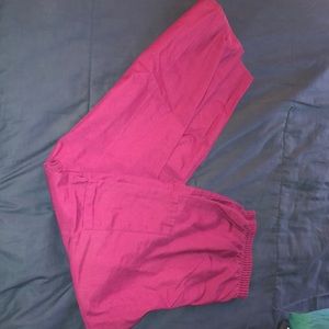 Maroon scrub pants